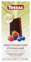 TORRAS gluténmentes étcsokoládé steviával - erdei gyümölcs 125g