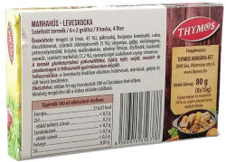 Thymos nátrium glutamát mentes marhahús leveskocka (6+2db) 8db