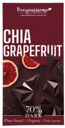 Bio Benjamin Benjamissimo bio vegán fekete csokoládé chia grapefruit 60g