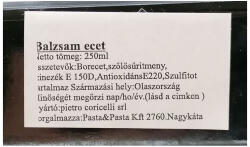 Pietro Coricelli balzsamecet 250ml