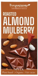 Bio Benjamin Benjamissimo bio vegán kókuszos csokoládé pörkölt mandulával, fehér eperrel 60g