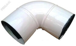  Füstcső zománc fehér 118-as könyök Hódm (PE-2135)