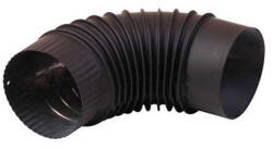  Füstcső könyök fekete fi 120 mm (13664) (PE-7036)