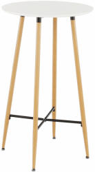 Tempo Bárasztal, Fehér/Tölgy, Átmérő 60 cm, Imam - fizz