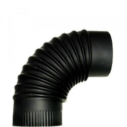  Füstcső könyök fekete fi 130 mm (13671) (PE-8337)