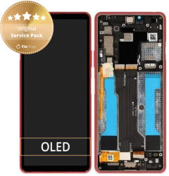 Sony Xperia 10 III - Ecran LCD + Sticla Tactilă + Ramă (Pink) - A5034095A Genuine Service Pack, Pink