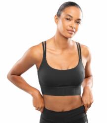 SIROKO Women Fitness Női jóga-pilates melltartó Harbour Black Fekete XS fekete