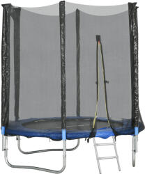 SPORTNOW trambulin létrával és kék biztonsági hálóval 180 CM kék