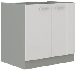 Tempo Alsó Mosogatószekrény, Fehér Magasfényű, Prado 80 Zl 2F BB