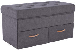 TEMPO KONDELA Puff, Szürke, Sulot Typ 2