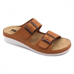 LEON 5012 LEON Comfort női bőr papucs (LEON5855-barna orlando41)
