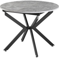 TEMPO KONDELA Kerekihúzható ÉtKerekezőasztal, Beton/FeKerekete, 100x100-140x75 cm, Abero Typ 1