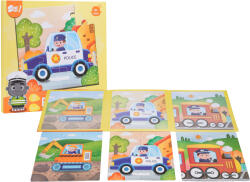 Inlea4Fun Mágneses kirakó könyvben 48 darabos 3az1-ben PUZZLE - Járművek (RA-ZDN.888-87)