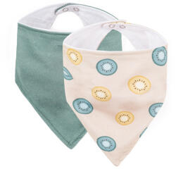Petite&mars Nyálkendő Luke 2 db Beige Kiwis&Misty Green 3hó+ - babycenter-sopron