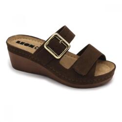 LEON 1110 LEON Comfort női bőr papucs (LEON6357-barna41)