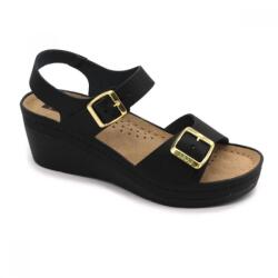 LEON 1130 LEON Comfort női bőr szandál (LEON6515-fekete37)