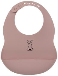 NATTOU Szilikon előke rögzítéssel rózsaszín BPA mentes