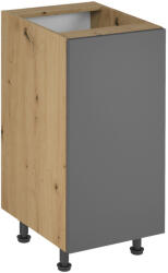 Tempo Alsó Szekrény, Artisan Tölgy/Szürke Matt, Univerzális, Langen D40