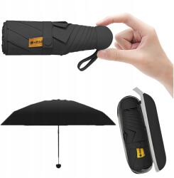  Összecsukható Esernyő Utazó Könnyű Esernyő Fekete (Podróżny Lekki Parasolka czarny)