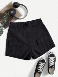 Shein Farmer rövidnadrág, zsebes, fekete, Size 27