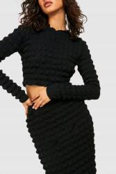 Boohoo EC43309 Boohoo Texturált Nyitott Hátú Hosszú Ujjú Felső M