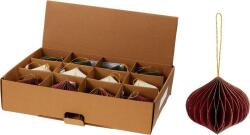  Dísz karácsonyfára, Gömb, 8 cm, vegyes színek, Sellbox 12 db