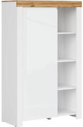  Könyvespolc Sonsoru 132 (Fehér + Fényes fehér + Wotan tölgy)