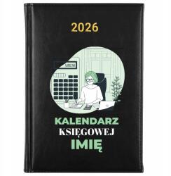 FunnyCase Könyvnaptár 2026 Könyvelői Naptár *név* Fekete Ajándék Minták (Kalendarz Czarny KALENDARZ KSIĘGOWEJ *IMIĘ*)