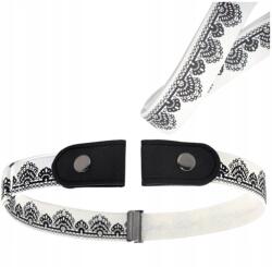 EdiBazzar Rugalmas női öv, fekete fém csattal, állítható, EdiBazzar (Regulowany uniwersalny pasek do spodni)