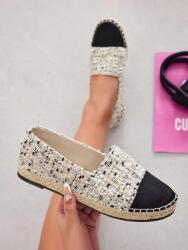 Shein IC17213 Shein Lapos Espadrilles Gyöngyökkel Díszítve (30) 37 (sx2311248117431199)