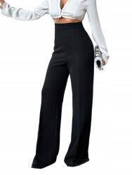 Shein Elegáns Hosszú Egyenes Szárú Nadrág Fekete 38 M__M