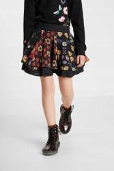 Desigual Fekete Réteges Virágos Szoknya (3-4L) (21WGFW01_2000)