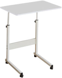 TEMPO KONDELA Állítható Pc Asztal Kerekekkel, Fehér, Justus - fizz