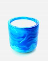  Szója illatgyertya - kék gipsz edény, handmade, ajándék