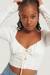 NA-KD Crop Top Fehér, Gombokkal 36-OS