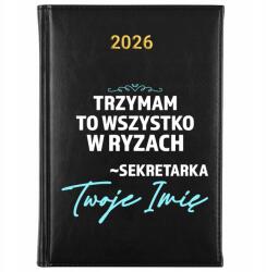 FunnyCase Könyvnaptár 2026 Mindent Kordában Tartok Fekete Tervező Ajándék Wz (Kalendarz Czarny TRZYMAM WSZYSTKO W RYZACH)