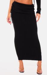 Prettylittlething Fekete Bordázott Maxi Ceruzaszoknya Prettylittlething S