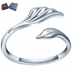 Mennica Świdnicka Gyönyörű Ezüst Állítható Gyűrű Hattyú motívummal Univerzális