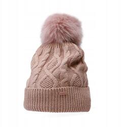 4F Téli sapka pomponnal 4F púderrózsaszín (4FAW23ACAPF297-56S)