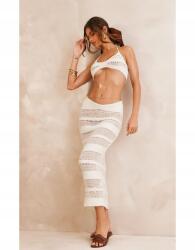 Prettylittlething Kötött Ekrü Szoknya (s) (565265)