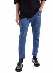 House LC32222 Férfi Farmer Nadrág Egyenes Nyomott Mintás 28/30