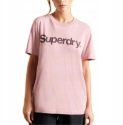 Superdry női pamut póló, rózsaszín, kényelmes, laza, Xs- méret (W1010710A 10R)