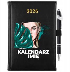  Naptár Fekete 2026 Határidőnapló A5 Ajándék Név Nő Tolltartó (KALENDARZ KOBIETA DŁUGOPIS)