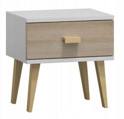  Éjjeliszekrény Savona fehér/fenyő (8596605045147)