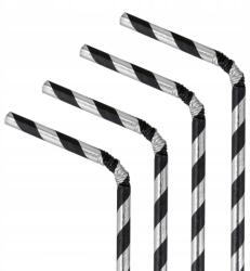 PartyPal Szülinapi Szívószál Fekete-ezüst verseny race születésnapi dekoráció 10db Pp (5904610156803)