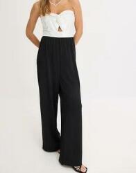 Bonprix 44/46-OS Pánt Nélküli Kivágású Overál, Bonprix, fekete