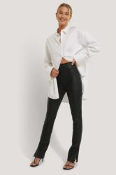 NA-KD Műbőr Nadrág Oldalsó Kivágással Fekete Klasszikus Na-kd 32