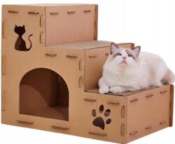  Macskaház Karton Kaparófa Karton Fekhely (MWHFC1)