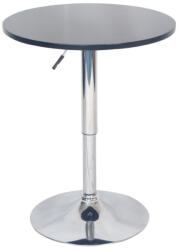 Tempo Bárasztal, Magasság Állítással, Króm/ Fekete, Átmérő 60 cm, Brany 2 New - fizz