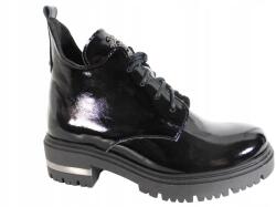 Lemar Bokacsizma, Size 39, bőr, fekete lakk (60309)